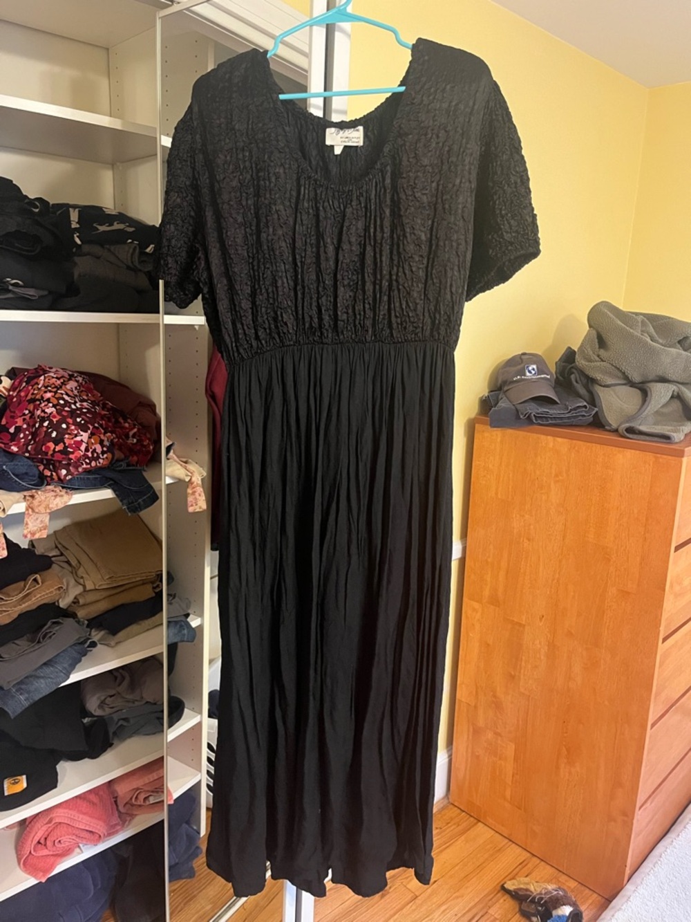 Size 14 Black Smocked Maxi Dress